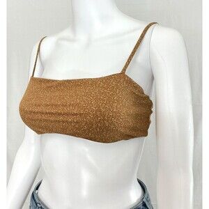 Vuori Womens Dune Swimsuit Top Size M Bronze Brown Convertible Beach Athleisure